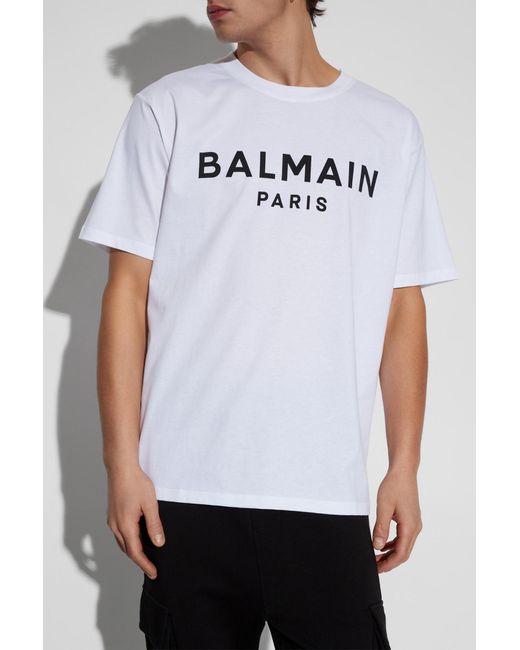 Balmain White Cotton T-Shirt