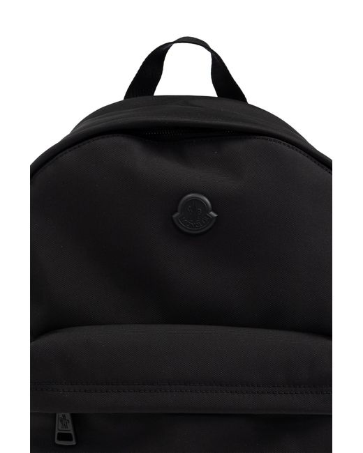 Moncler Black Backpack With Logo for men