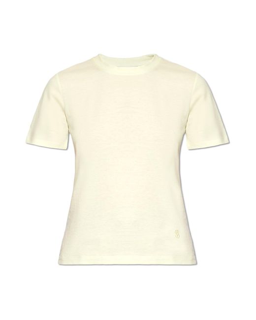 Yves Salomon White Cotton T-shirt,