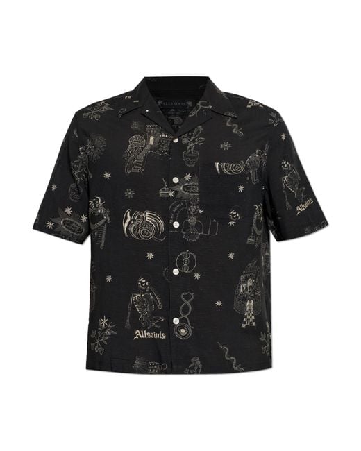 AllSaints Black "Terra" Shirt for men
