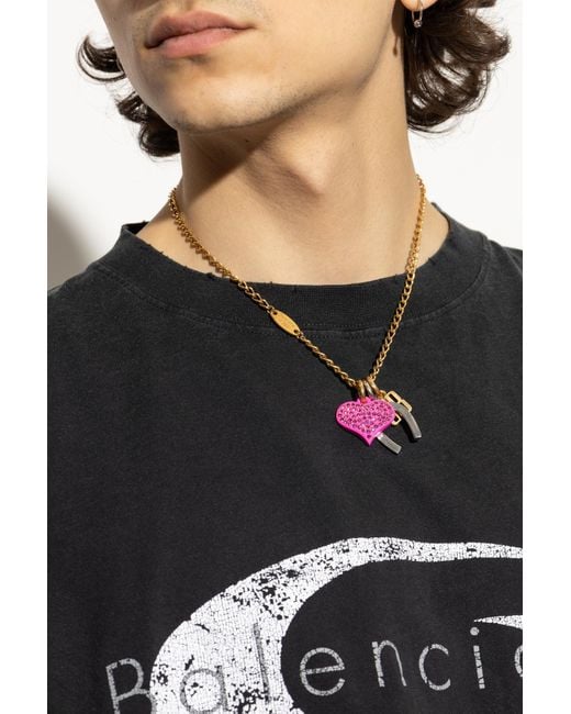 Balenciaga Metallic Necklace With Charms