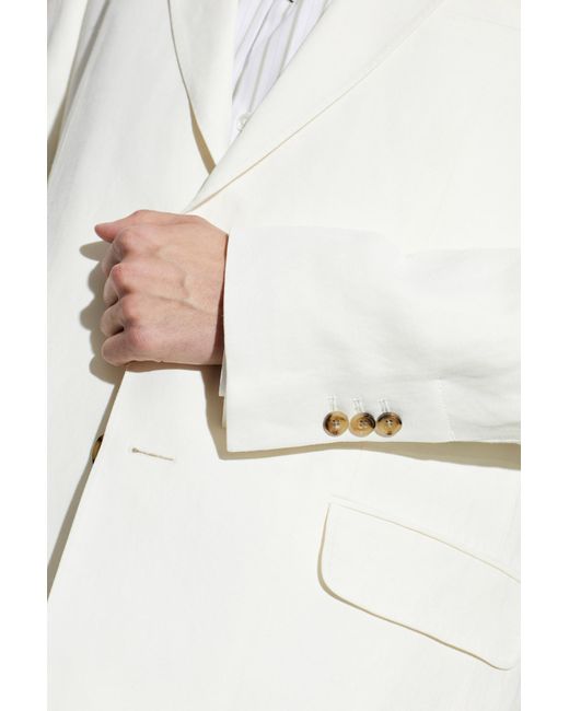 AMI White Single-Vent Blazer for men
