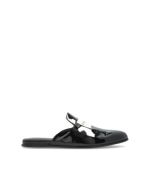 Givenchy Black Leather Slides