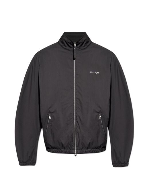 Courreges Black Jacket With Logo for men