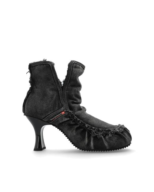 DIESEL Black Heeled Shoes 'D-Woodstock'