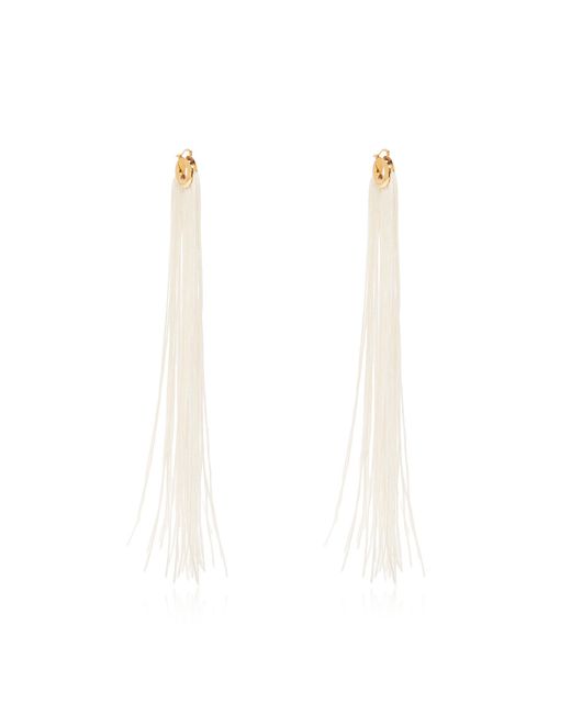 Jil Sander White Earrings With Long Tassels