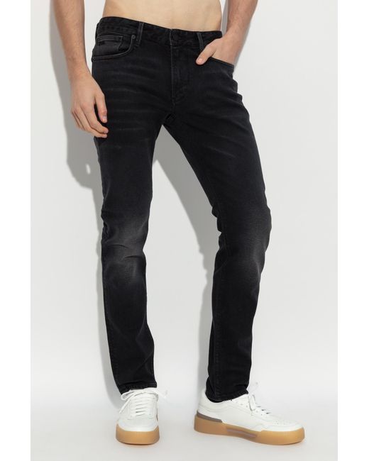 Emporio Armani Black ‘J06’ Slim Jeans By for men