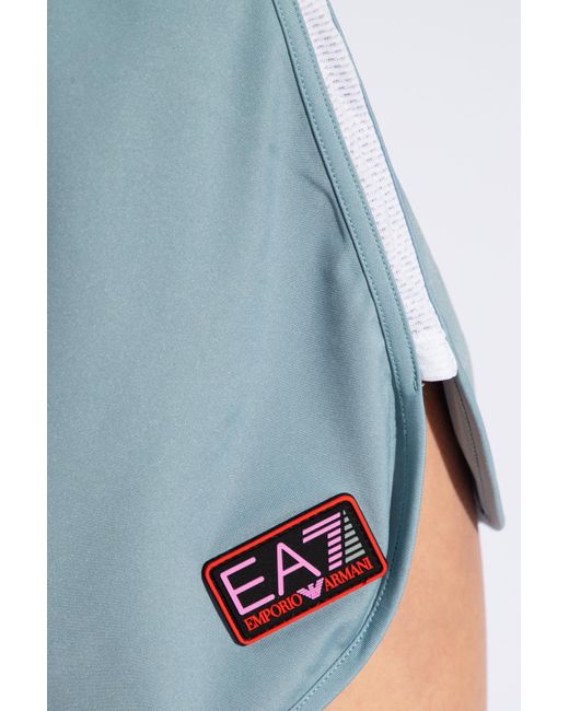 EA7 Blue Shorts With Logo,