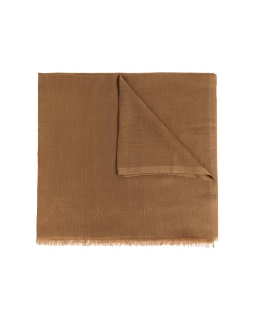 Ferragamo Brown Scarf With Monogram