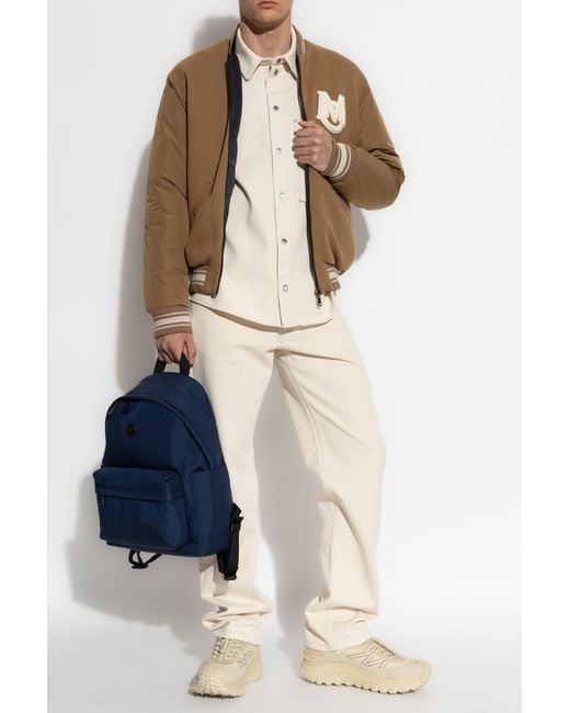 Moncler White Jeans With Logo for men