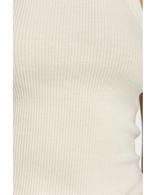 Givenchy White Ribbed Top