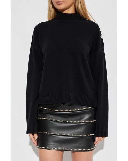 Versace Black Sweater With A Stand-Up Collar