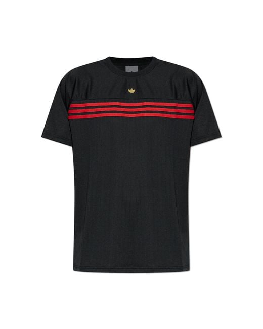 Adidas Originals Black T-Shirt With Logo Appliqué for men