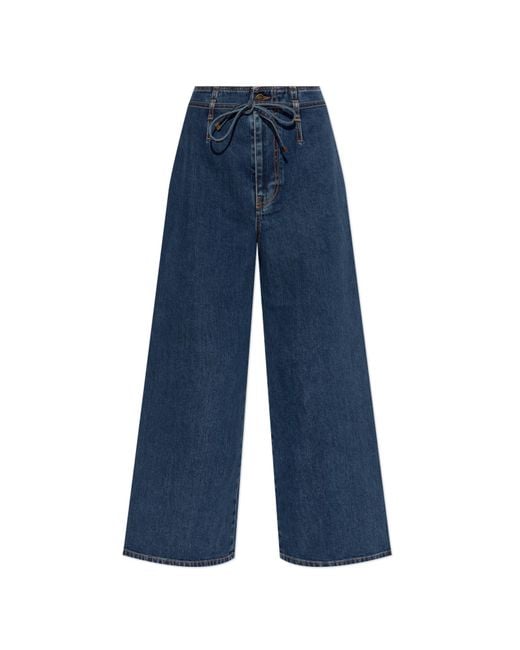 Etro Blue High-Waisted Jeans