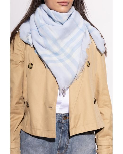 Burberry Blue Wool Scarf