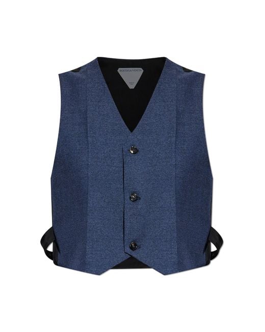 Bottega Veneta Blue Wool Vest