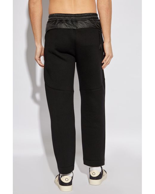 Moncler Black Sweatpants With Logo Patch for men
