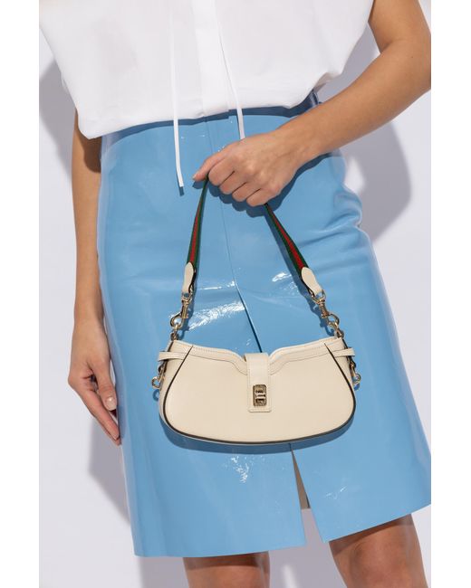 Gucci Natural 'moon Side Mini' Shoulder Bag,