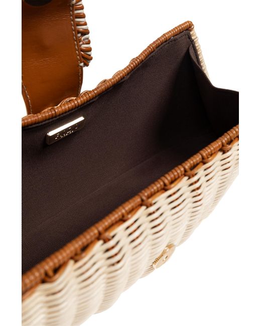 Rodo Natural Clutch Bag With Logo