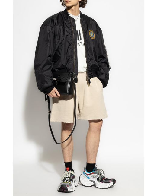 Balenciaga Black Shorts With Logo for men