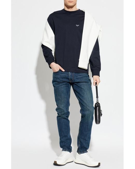 Emporio Armani Blue Jeans With Tapered Legs for men