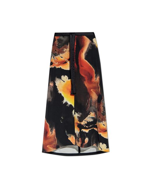 Y-3 Black Printed Skirt