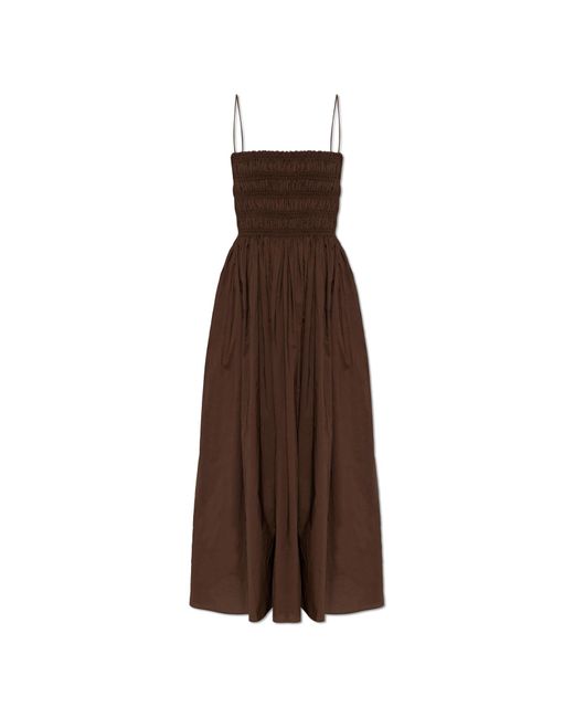 Matteau Brown Off-Shoulder Dress