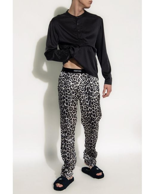 Tom Ford Black Silk Pyjama Bottom for men