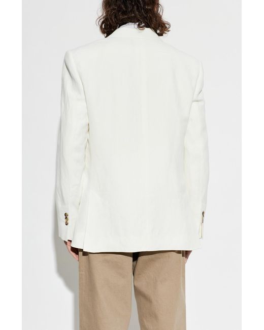 AMI White Single-Vent Blazer for men