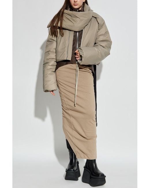 Rick Owens Brown Leather Jacket 'Naska'