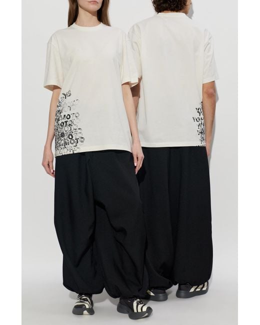 Y-3 White T-Shirt With Print