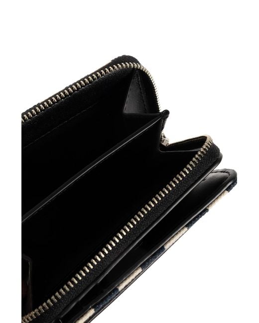 Marc Jacobs Black Striped Pattern Wallet