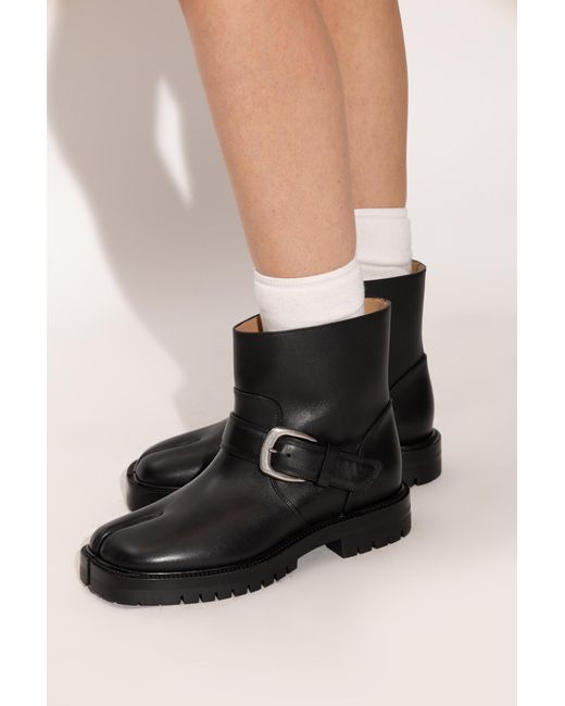 Maison Margiela Black Ankle Boots With 'Tabi' Cut-Out
