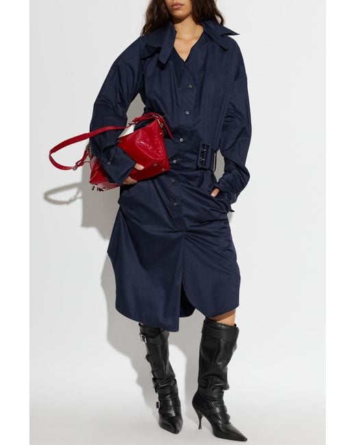 Vivienne Westwood Blue Trench Coat With Belt