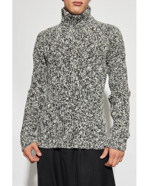 Dolce & Gabbana Gray Wool Turtleneck for men
