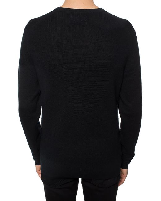 AllSaints Black ‘Ivar’ Branded Sweater