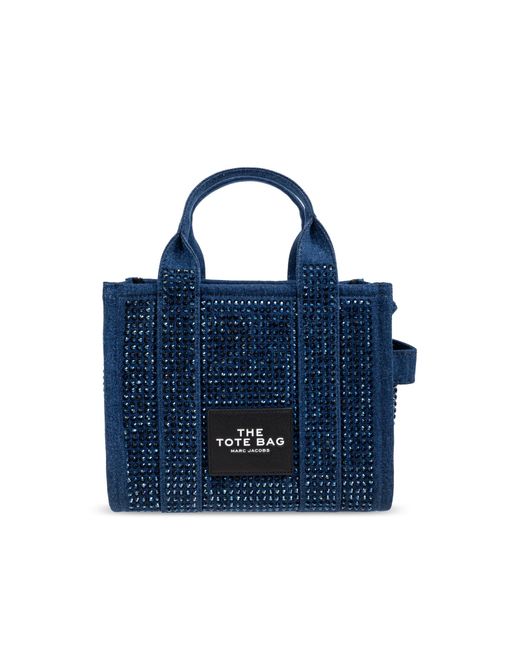 Marc Jacobs Blue Handbag The Crystal Denim Small Tote Bag