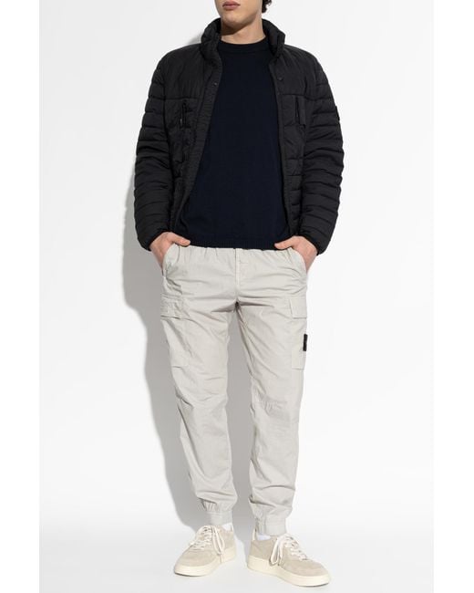 Stone Island Blue Crew Neck Sweater for men