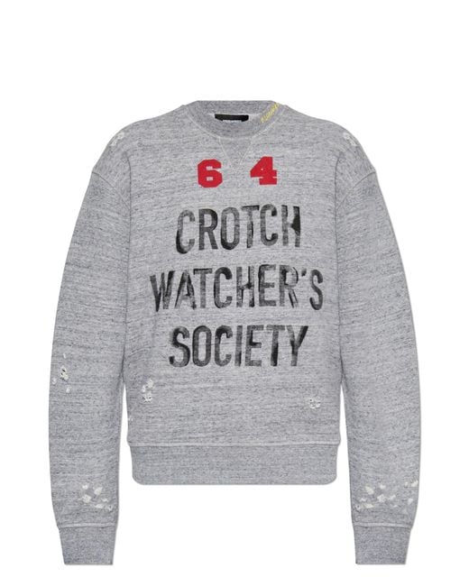 DSquared² Gray Printed Sweatshirt