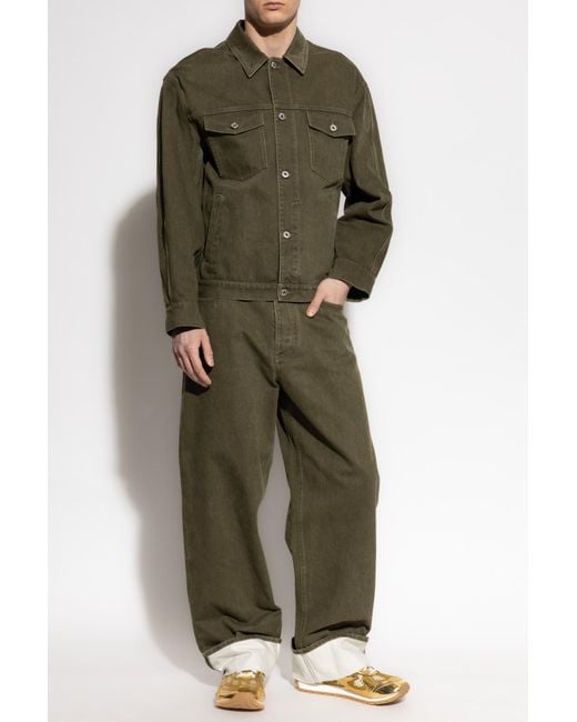 Bottega Veneta Green Jeans With Pockets for men
