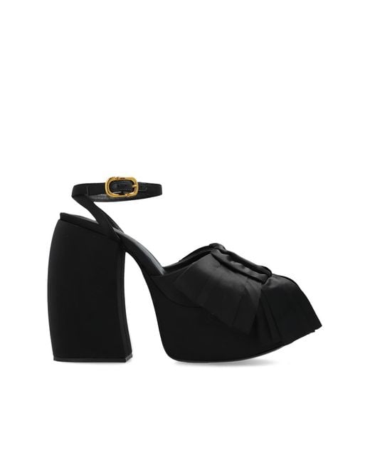 Marc Jacobs Black Platform Shoes 'Bow'
