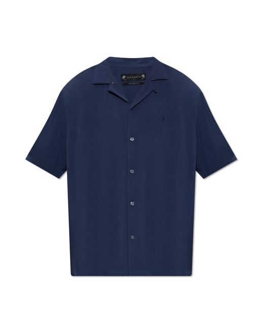 AllSaints Blue 'venice' Relaxed-fitting Shirt, for men
