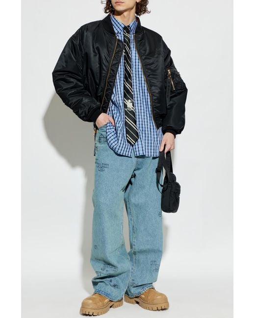 Vetements Blue Wide-Leg Jeans for men
