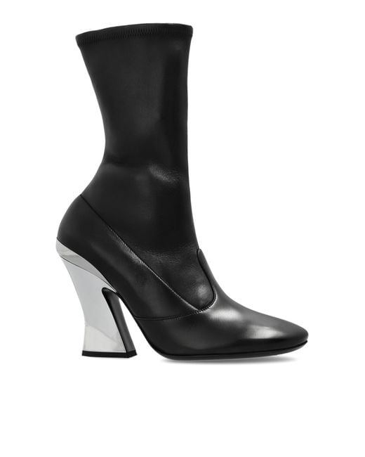 Givenchy Gray Heeled Ankle Boots