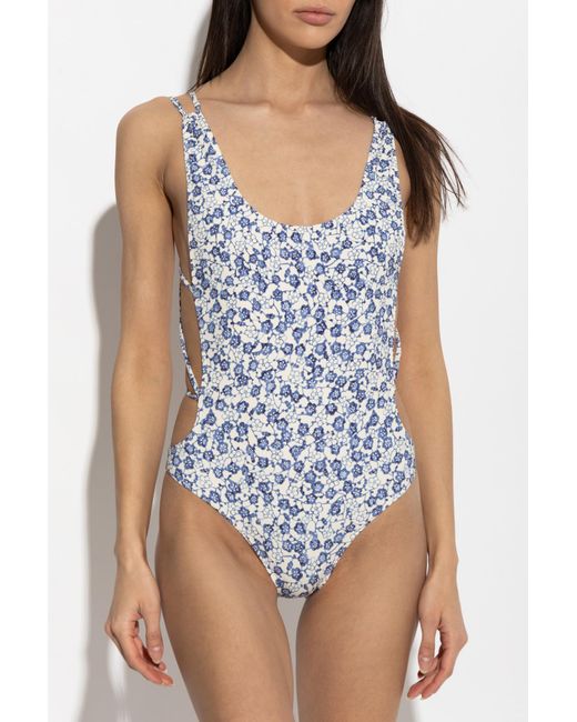 Isabel Marant Blue One-Piece Swimsuit "Tenisia"