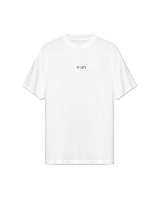 MM6 by Maison Margiela White T-Shirt With Logo for men
