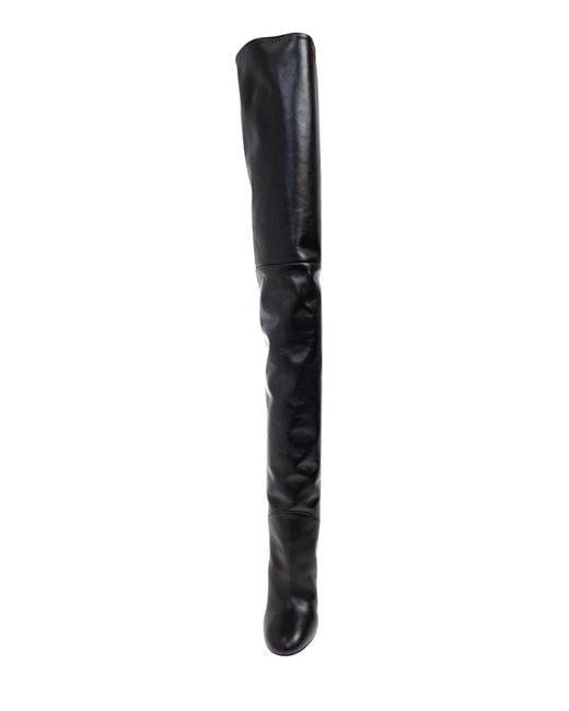 DSquared² Black Over-The-Knee Leather Boots 'Twin'