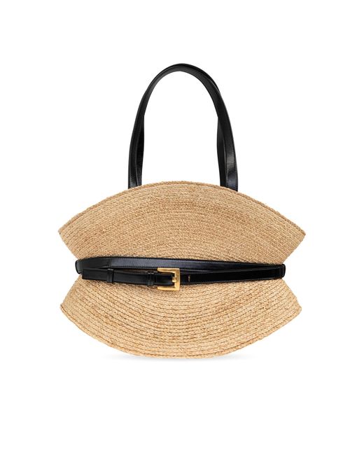 Balmain Natural "Shuffle Medium" Shopper Bag
