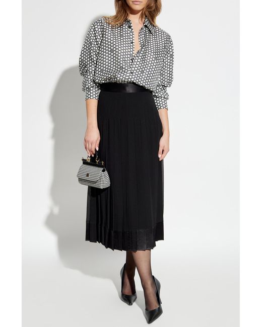Dolce & Gabbana Black Silk Skirt