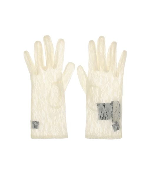 Gucci Lace Gloves in White | Lyst
